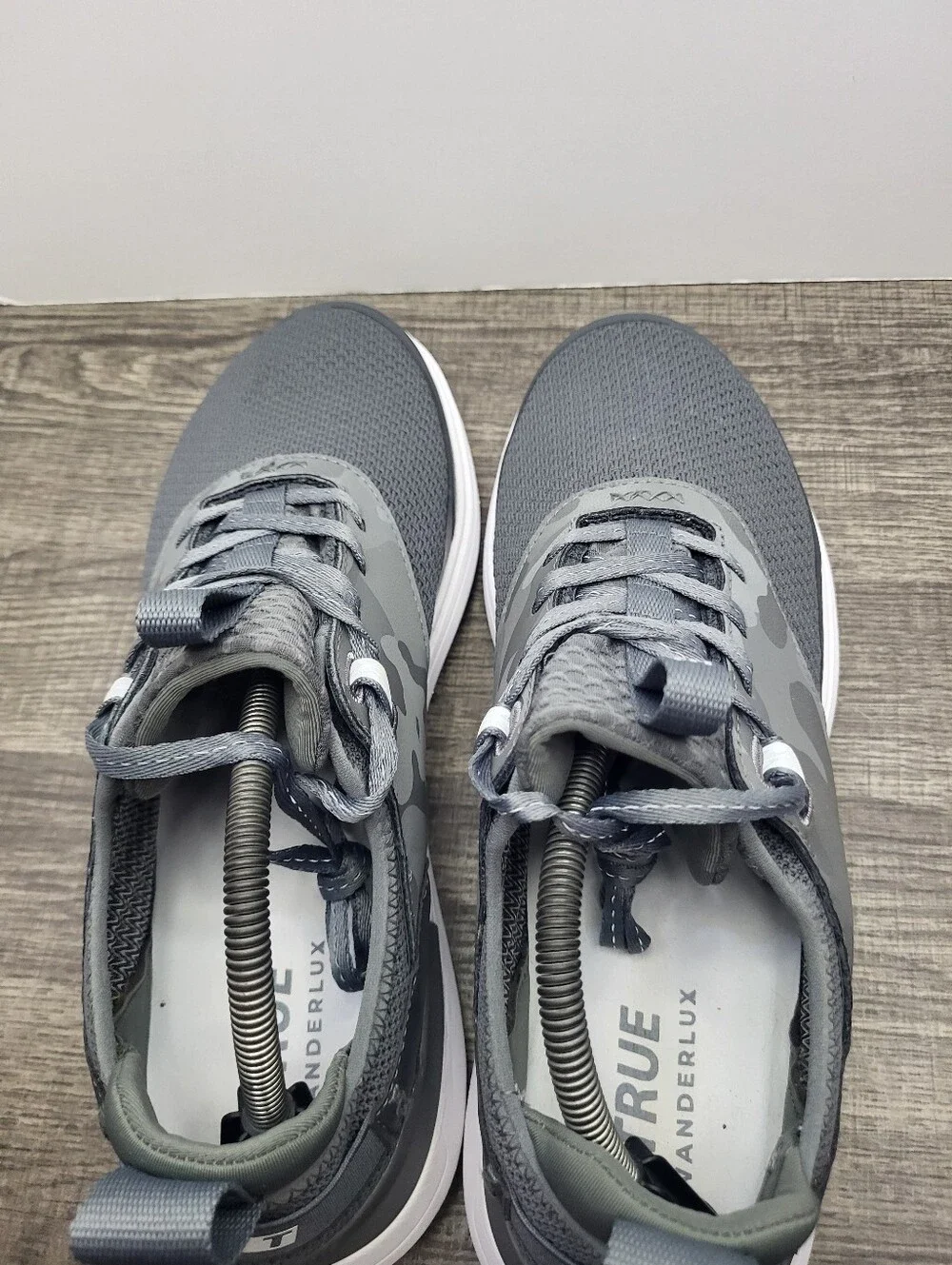 True Linkswear Wonderlux Golf Shoes Grey Knit Stretch Lace-Up Training Men's 12